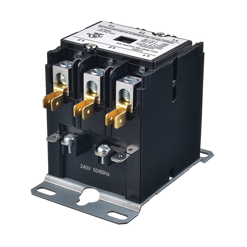  [AUSTRALIA] - BOJACK 3 Poles FLA 40 Amp Coil 240 VAC Air Conditioner Condenser Compressor Contactor AC Definite Purpose Contactor (Pack of 1 Pcs)