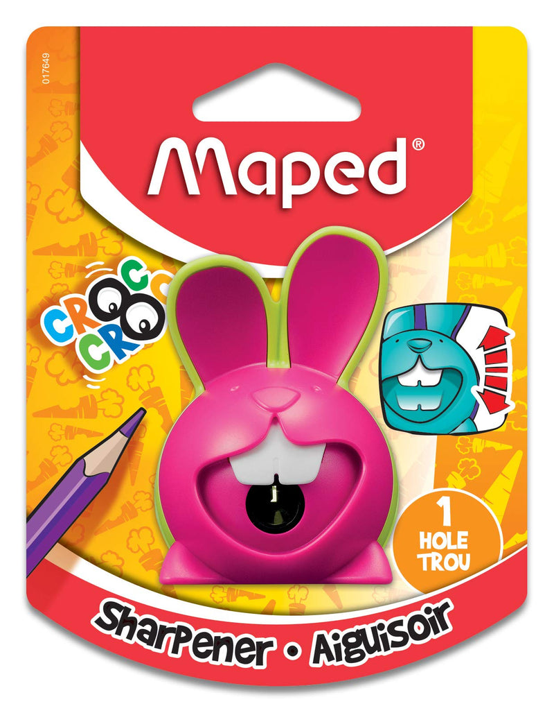 Maped Croc Innovation 1 Hole Pencil Sharpener, Assorted Colors (017649) - LeoForward Australia