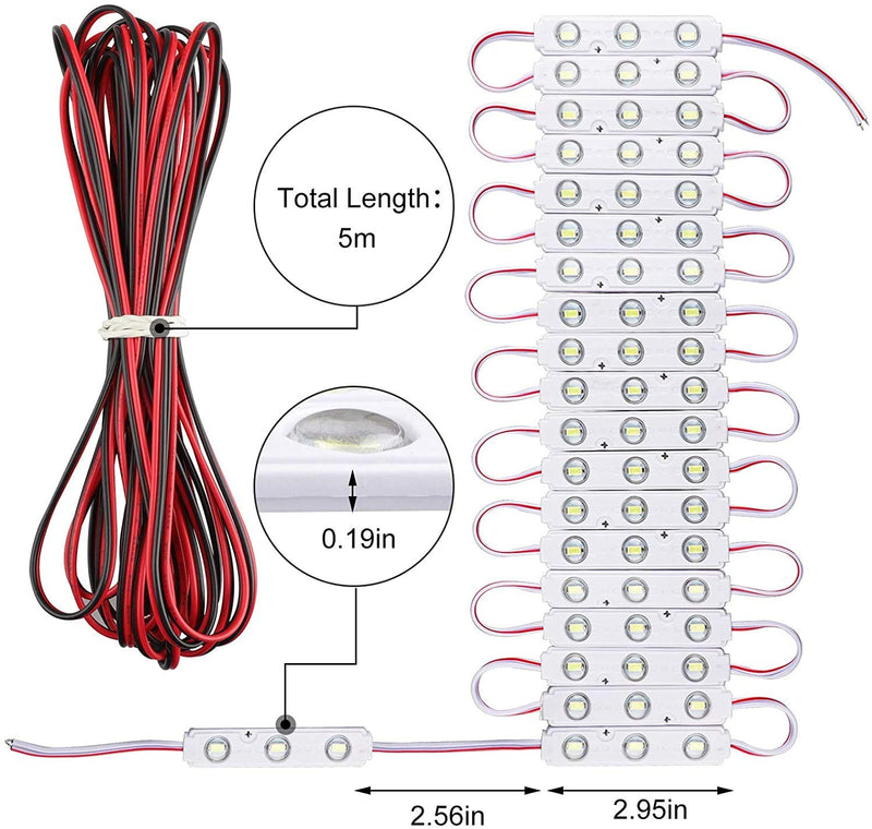  [AUSTRALIA] - Linkstyle 60LEDs 12V Van Interior Light Kits Car Ceiling Lights Kit for Van RV Truck Boats Caravans Trailers Lorries Cargo Transit Bus LWB VW - White