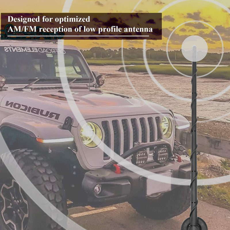  [AUSTRALIA] - Antenna for Jeep Wrangler Accessories JK JL Unlimited Sahara Rubicon Sport Willys Gladiator JT Mojave 2007-2023, 16 Inch Jeep Antenna for Optimized Car Radio Reception