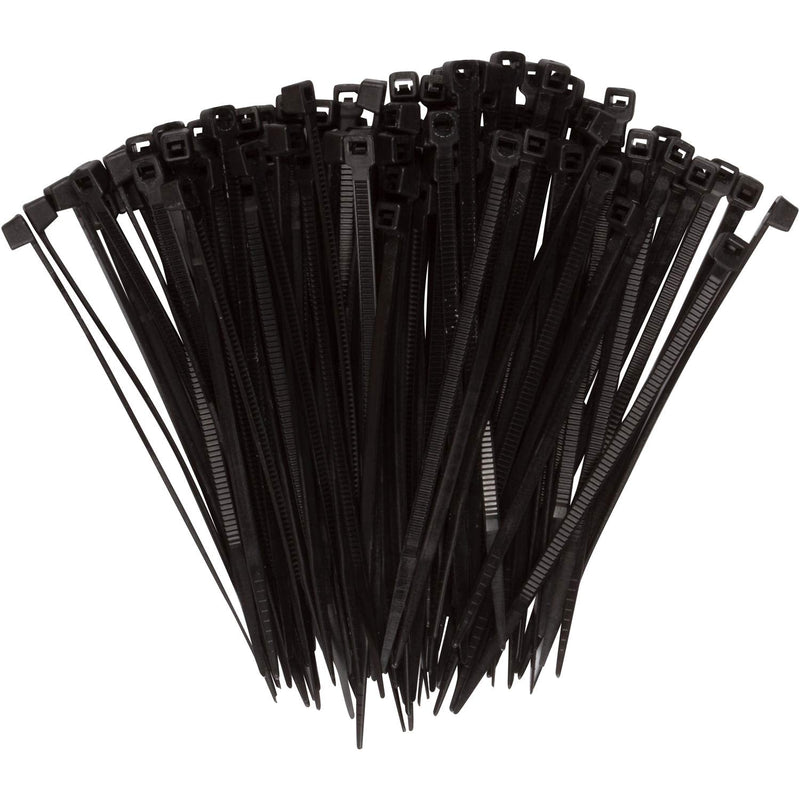  [AUSTRALIA] - Morris Products Ultraviolet Black Nylon Cable Ties – 6 Inch Length –Heavy Duty, 18-Pound Tensile Strength – 1.38 Max Bundle Diameter - Cable Organization – UV Safe, UL Approved – Pack of 100