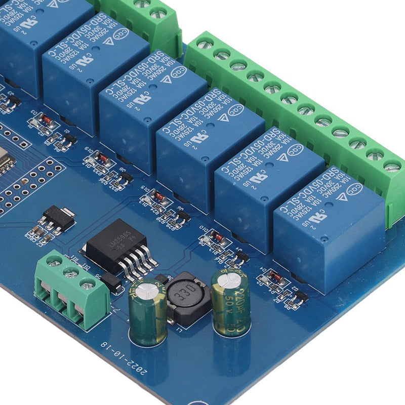  [AUSTRALIA] - Fafeicy 8 Channel Relay Module, 8 Channel Relay Module, ESP32 WiFi Wireless Control BLE Development Board, ESP32-WROOM-32E DC, Surfboard Prototyping Boards
