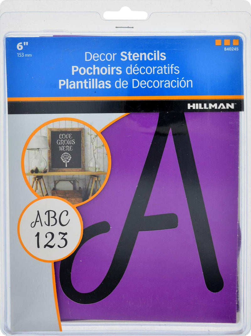  [AUSTRALIA] - Hillman 840245 Decorative Stencils Script 6-Inch, Purple, 41 Count 6 Inch