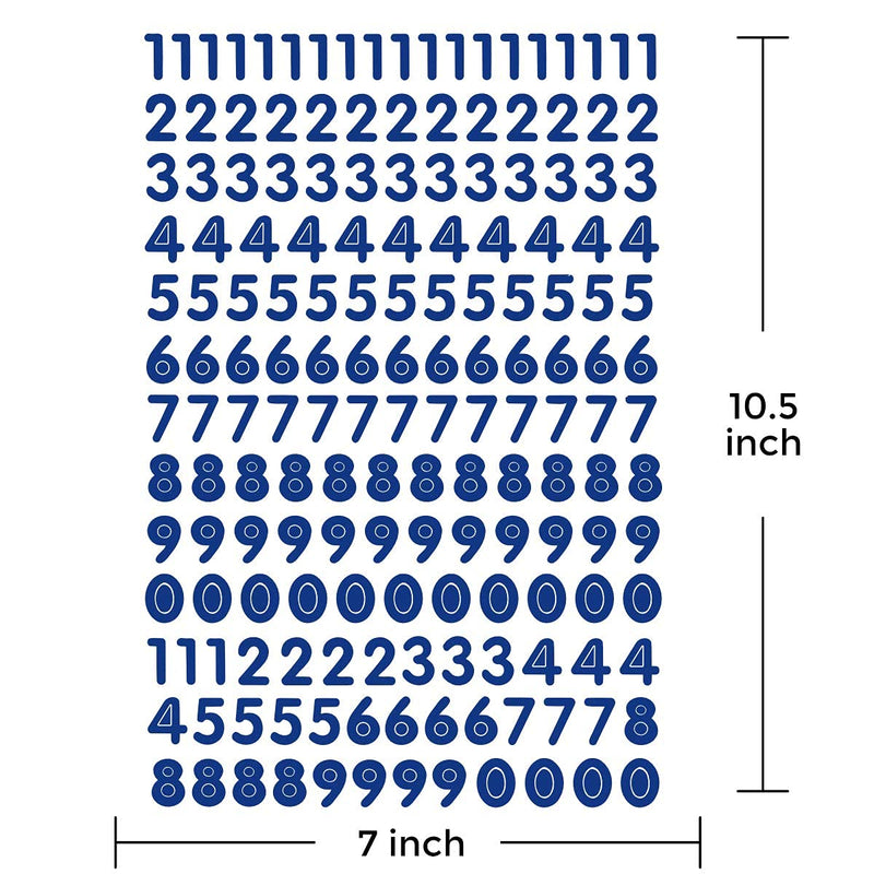 Numbers Arabic Sticker - Primary Digit Count Label Decorative (Set of 5 Sheets, Navy) - LeoForward Australia