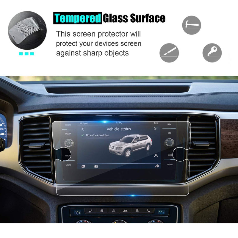 Flyingchan Tempered Glass Screen Protector Compatible with 2020 Volkswagen Atlas,9H Hardness,Anti Scratch,High Definition,VW Touch Screen Car Display Navigation Screen Protector - LeoForward Australia