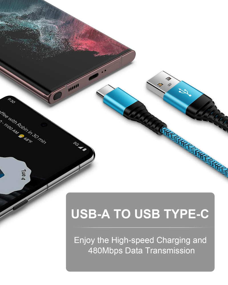  [AUSTRALIA] - USB C Charger Cable 6FT/4Pack 3A USB Type C Cable Fast Charging for Samsung Galaxy A14 5G A24 A54 A23 A13 S23 S22 S21 S20 Note 20, Google Pixel 7 Pro 7a 6 6a 5 Long USBC Android Cargador Cord for Car 4 Pack-Black, Rose, Blue, Purple