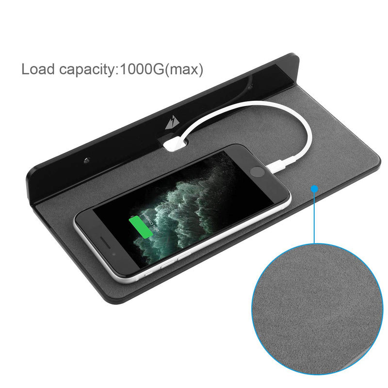  [AUSTRALIA] - Wall Shelf Speaker Stand, TXEsign Small Wall Shelf Speaker Mount for Bluetooth Speaker, Webcam, Cell Phones, Toy Display Shelf Acrylic Floating Speaker Shelf (9-Inch (Black)) Black