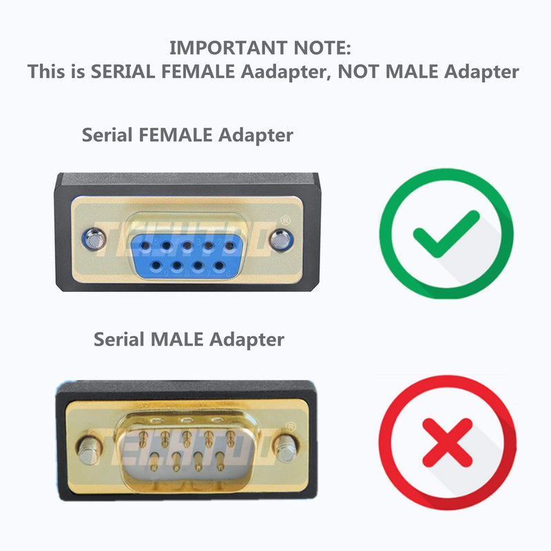 TECHTOO USB 2.0 to RS232 DB9 Serial Cable Female Converter Adapter with Prolific PL2303 Chipset for Win10 8.1 8 7 Vista XP 2000 Andorid Linux Mac OS X 10.6 and Above (3ft/Female) Female Converter-3ft - LeoForward Australia