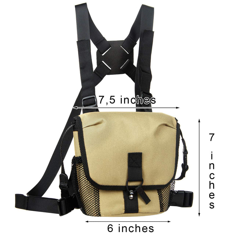  [AUSTRALIA] - Binocular Harness, Optics Glasspak. Guide Binopack for Binoculars. Hunting and Hiking Binopack. BEIGE