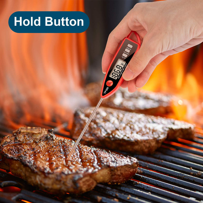  [AUSTRALIA] - Instant Read Meat Thermometer Food Thermometer Cooking Thermometer Kitchen Candy Thermometer with Fahrenheit/Celsius(℉/℃) Switch for Oil Deep Fry BBQ Grill Smoker Thermometer by AikTryee