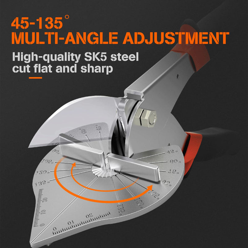  [AUSTRALIA] - Miter Shears,Multi Angle Cutter,Miter Snips Cutting Tool for Angular Cutting of Moulding and Trim,Quarter Round Cutting Tool for Wood, Plastic, PVC