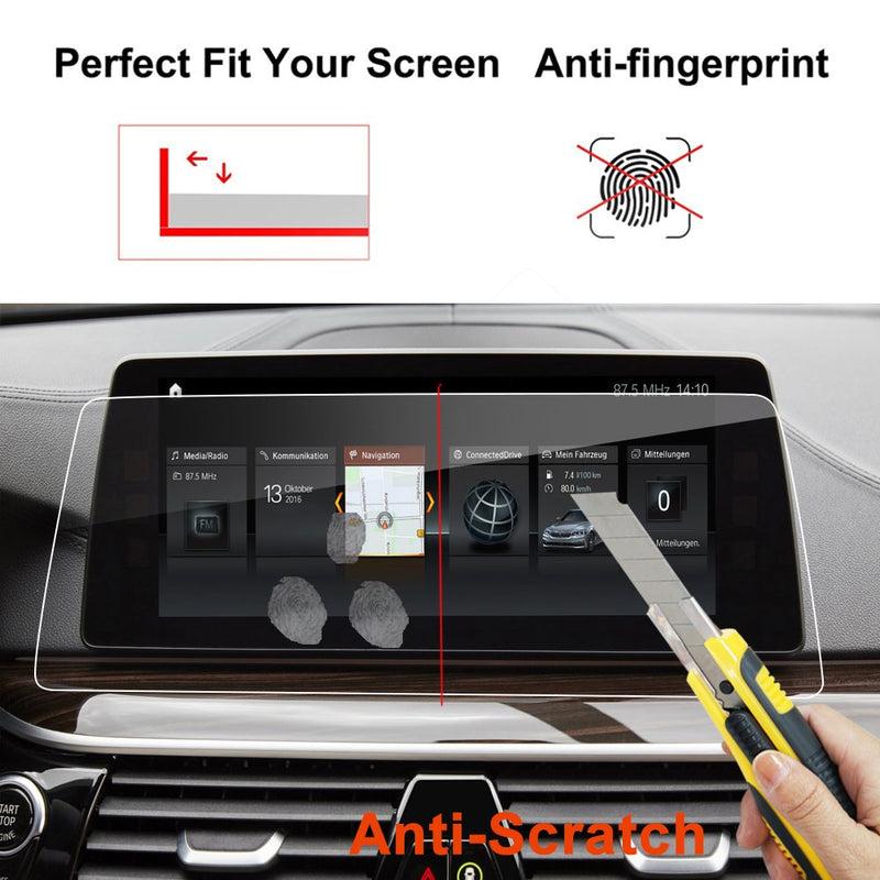 LFOTPP Tempered Glass Navigation Infotainment Center Touch Screen Protector for 2018 BMW 5 Series G30 530e M550i 10.2-Inch Screen,Anti-Scratch High Clarity - LeoForward Australia