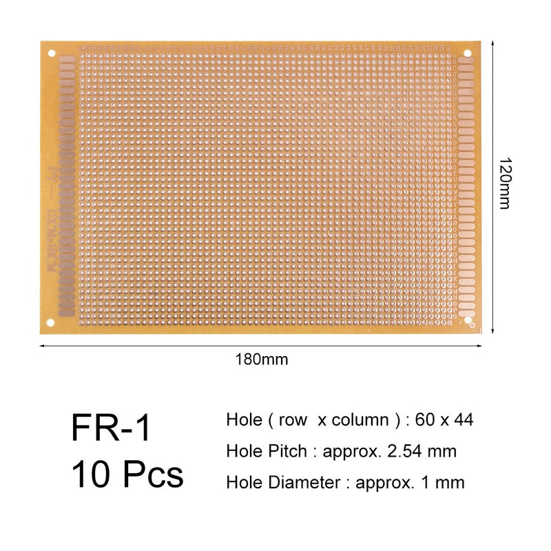  [AUSTRALIA] - uxcell 12x18cm Single Sided Universal Paper Printed Circuit Board Thickness 1.3mm Brown 10pcs