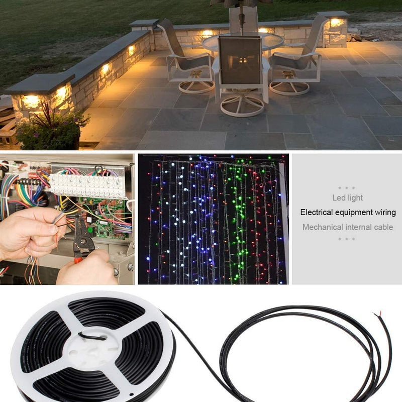  [AUSTRALIA] - 65.6ft 22 AWG 2 Conductor Wire, UL Listed Insulated Stranded Wire, Red & Black Tinned Copper Hookup Wire, 2 Pin with Black Reel Package, Extension Electrical Cord for LED Strip Lights 22AWG 65.6FT