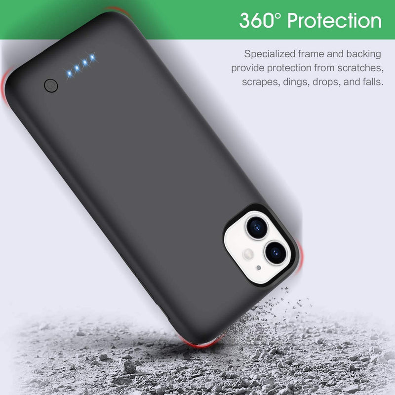  [AUSTRALIA] - Feob Battery Case for iPhone 11, 6800mAh Portable Charging Case Extended Battery Pack for iPhone 11 Charger Case [6.1 inch]-Black