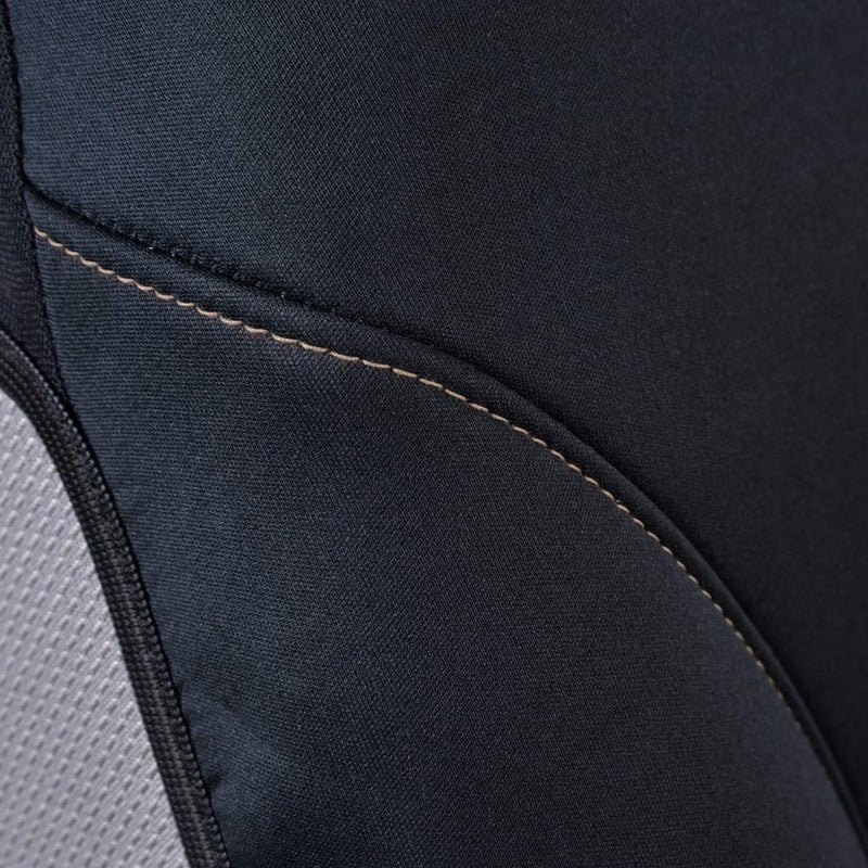  [AUSTRALIA] - BDK Motor Trend Waterproof Car Seat Covers for Front Seats Only – Comfortable Neoprene Protection with Two-Tone Stitching, Easy to Install, Universal Fit for Most Cars Trucks Vans and SUVs Beige Stitching