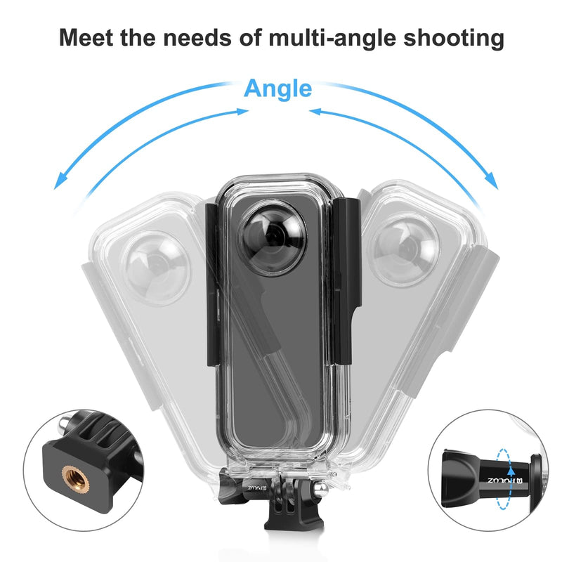  [AUSTRALIA] - PULUZ 30m/98ft Dive Case for Insta360 X3 Underwater Waterproof Housing Cover Protective PC Shell Photography Housings with Bracket Camera Accessories