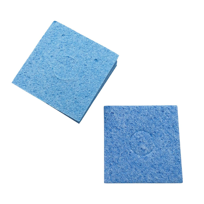  [AUSTRALIA] - BCQLI 10 Pcs Soldering Iron Special High Temperature Sponge,With Holes 60mm x 60mm x 10mm,Blue