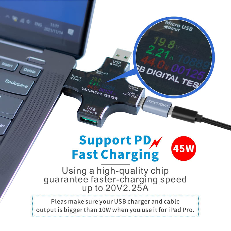  [AUSTRALIA] - 8 Pin Female to USB-C Male Fast-Charging Converter 45W 20V2.25A Compatible with Apple iPad Pro 12.9-inch Gen 5 4 11 10.5, MacBook Air Pro, Surface Pro 8 X Laptop 4 Go 3, Google Pixel 4a/5, TCL 10 Pro