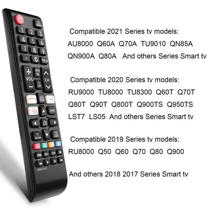  [AUSTRALIA] - Universal for Samsung Smart TV Remote Control Replacement for All Samsung TV Series Remote with Quick Function Buttons for Netflix, Prime Video and Samsung TV Plus