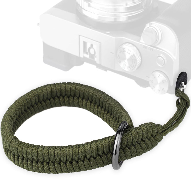  [AUSTRALIA] - Camera Wrist Strap for DSLR Mirrorless Camera, Quick Release Camera Hand Strap with Safer Connector Green
