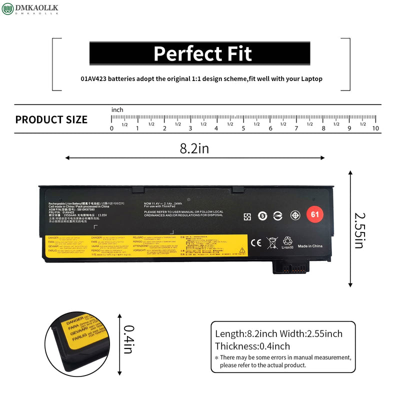  [AUSTRALIA] - 01AV423 SB10K97580 Battery for Lenovo ThinkPad T470 T480 T570 T580 A475 A485 P51S P52S Series 4X50M08810 01AV422 SB10K97579 01AV424 SB10K97581 01AV452 SB10K97597 01AV490 Lenovo t470 t480 11.4V 24WH