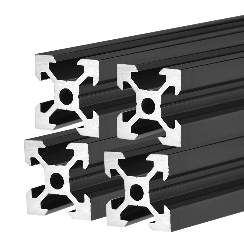  [AUSTRALIA] - BELLA BAYS 4 pcs 350mm 13.78“ 2020 V Type Slot Aluminum Profile European Standard Linear Rail 20mm x 20mm Anodized Black Extrusion Frame for 3D Printer 4pcs V-Type - 350mm(13.78") Length - Black 2020 - 20mm x 20mm (0.787" x 0.787")