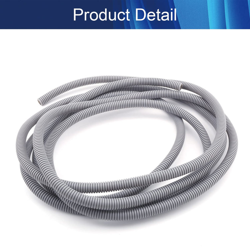  [AUSTRALIA] - Aicosineg Cable Sleeves 16.4ft 1/2 Inch Electrical Conduits Non-Split Wire Loom Tubing Corrugated Tube Polyethylene Hose Cover for Home Outdoor Automotive Marine Wire Harness 1 PCS