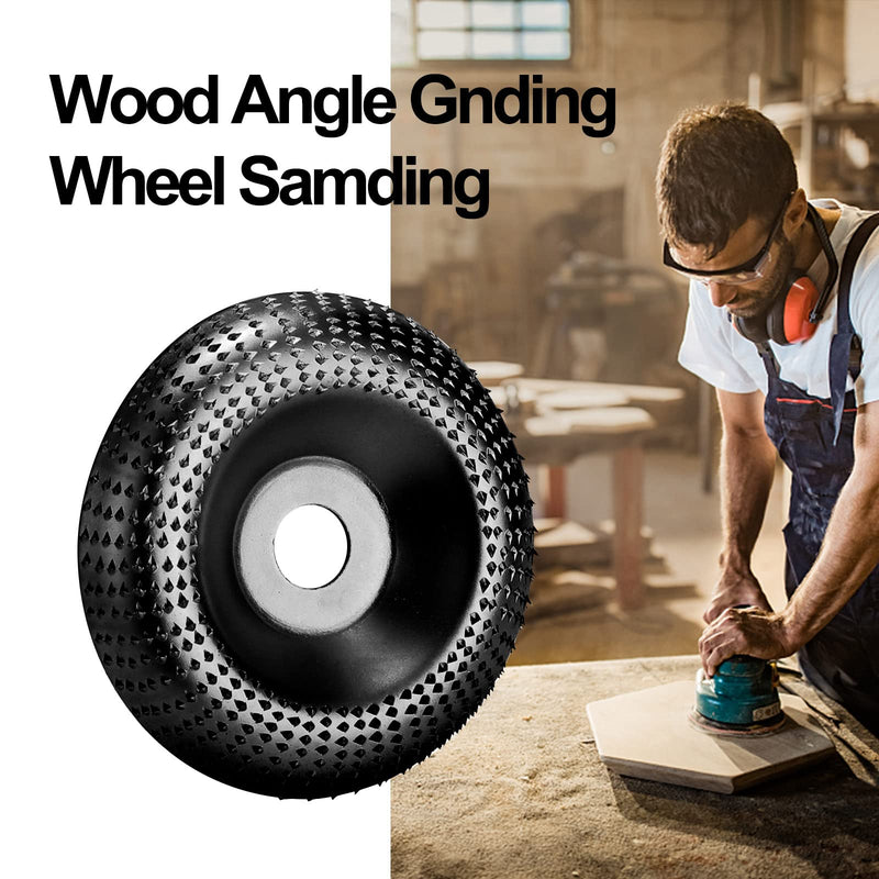  [AUSTRALIA] - Wood Carving Disc for Angle Grinder 4 Inch for Carpentry Angle Grinder Wood Grinding Wheel Rotary Disc Sanding Wood Carving Abrasive Disc Tools