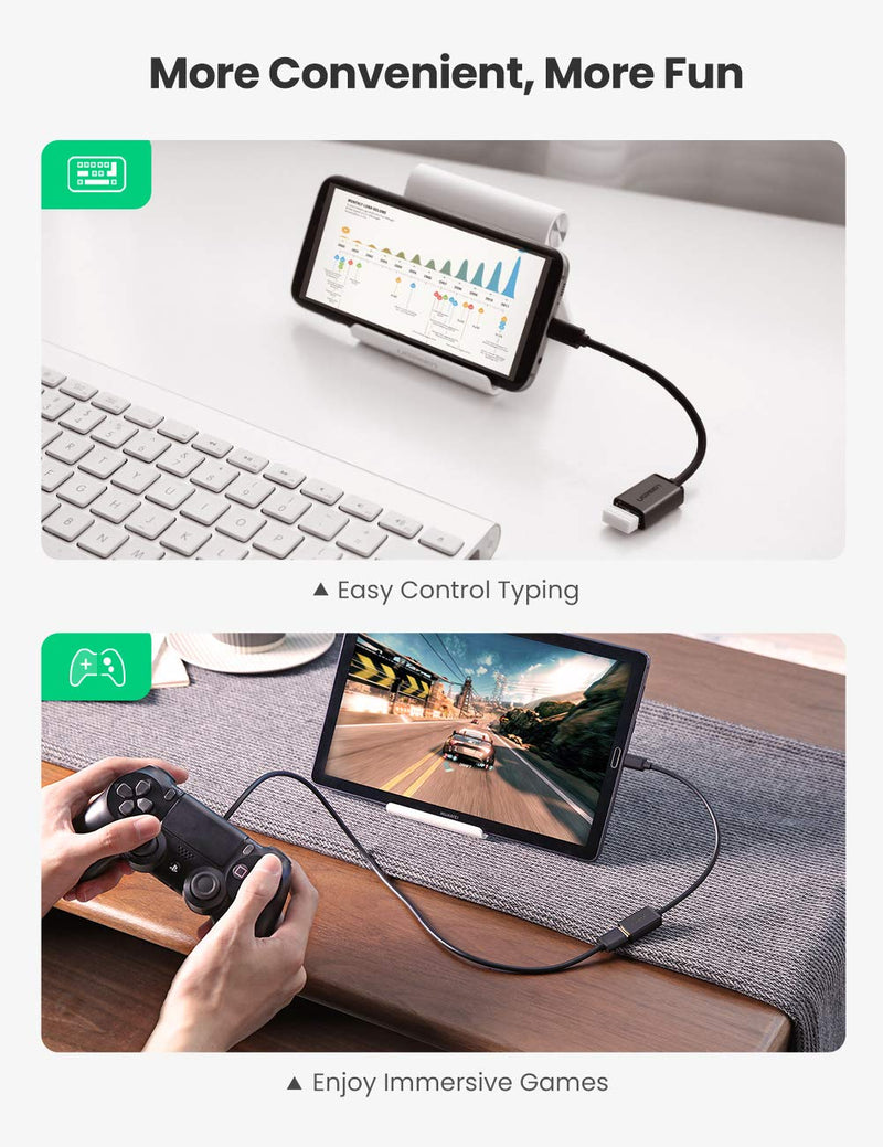  [AUSTRALIA] - UGREEN Micro USB 2.0 OTG Cable Bundle wiith USB C to USB Adapter Type C OTG Cable