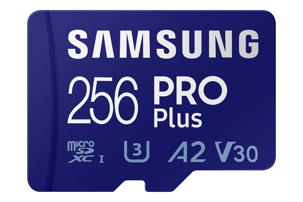  [AUSTRALIA] - SAMSUNG PRO Plus + Adapter 256GB microSDXC Up to 160MB/s UHS-I, U3, A2, V30, Full HD & 4K UHD Memory Card for Android Smartphones, Tablets, Go Pro and DJI Drone (MB-MD256KA/AM) Read/Write 160/120MB/s