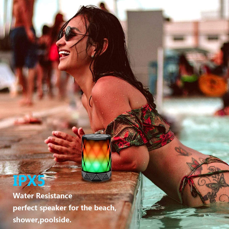  [AUSTRALIA] - LFS Portable Bluetooth Speakers, Night Light Waterproof, Lightweight Portable Speakers for Travel, Pool, Beach, Biking, Kayak, Gifts for Kids, Women Multi