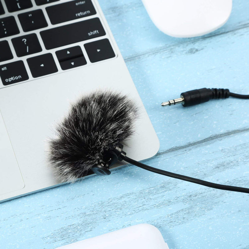  [AUSTRALIA] - Onwon Outdoor Microphone Furry Windscreen Muff for Most Lavalier Microphones Lapel Headset Microphone Cover (2 Pack) 2 Pack