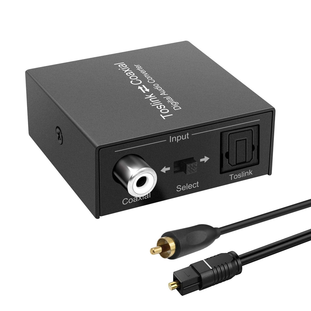  [AUSTRALIA] - Optical to Coaxial OR Coax to Optical Digital Audio Converter Bi-Directional Digital SPDIF Toslink Optical to Coaxial Digital Audio Signal Adapter Support 192 KHZ Sampling Rate Noise-Free Transmission