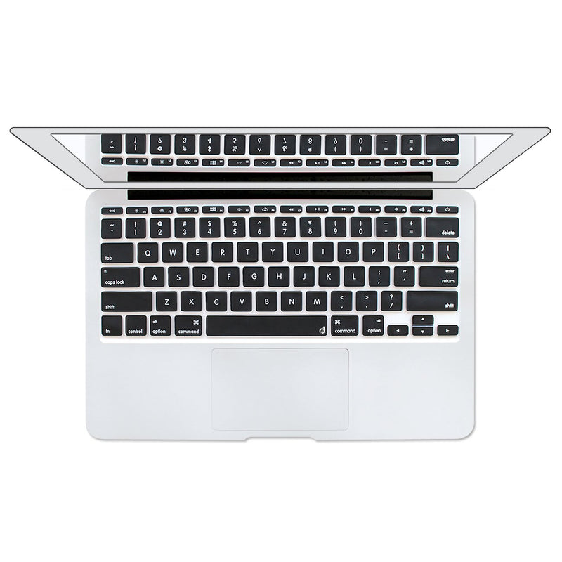 Silicone Keyboard Cover for 11.6" MacBook Air Model A1370 & A1465 11 inch Ultra Thin Protective Skin (1 PCS, Black) Keyboard Skin - LeoForward Australia
