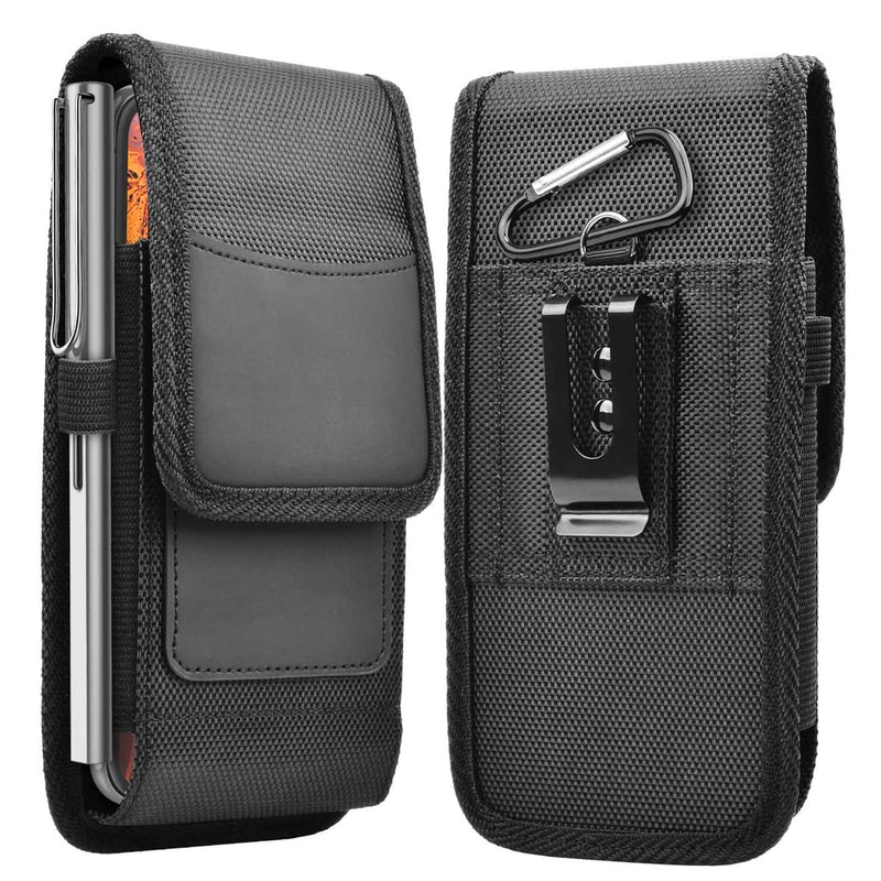  [AUSTRALIA] - Ranyi for Consumer Cellular Verve Connect Case, Verve Connect Phone Case, Vegan Leather Wallet Pouch Holster Case with [Belt Loop Clip] Credit Card Holder Case for Consumer Cellular Verve Connect black