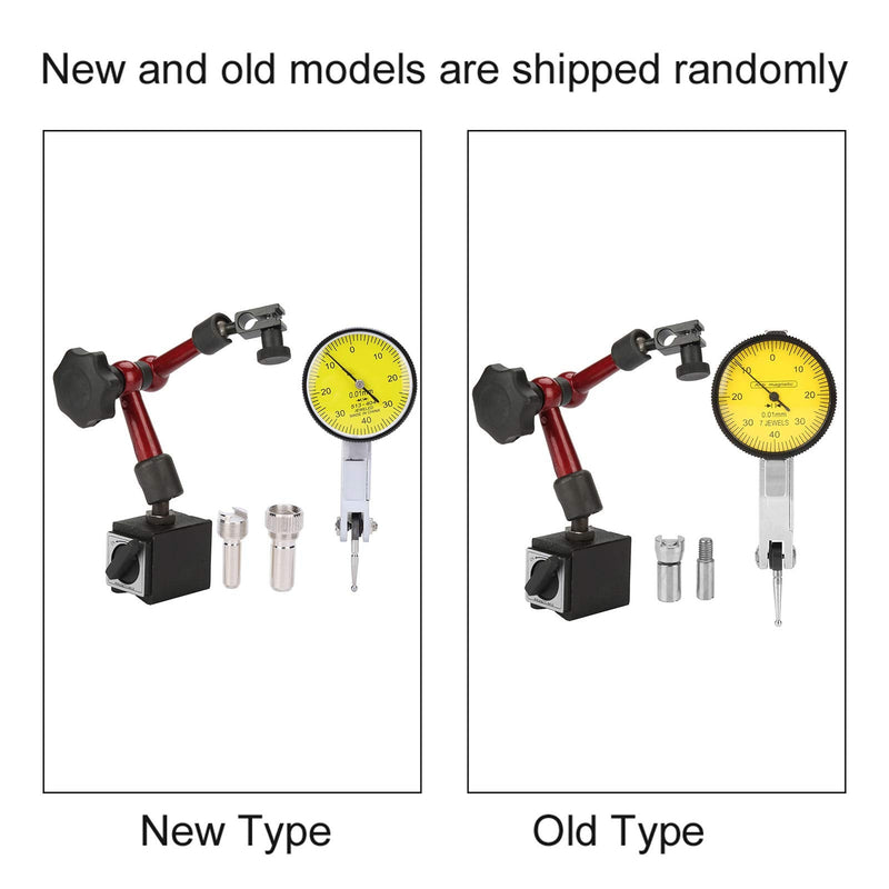  [AUSTRALIA] - Dial Indicator with Magnetic Holder 0~0.8mm Magnetic Measuring Stand with Dial Indicator Metal Flexible Strong Magnetic Stand Base Holder + Lever Dial Indicator Display Shockproof