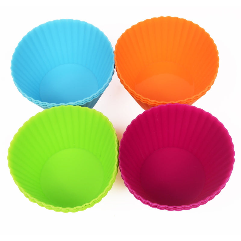  [AUSTRALIA] - Webake Silicone Baking Cups Reusable 3.5 Inch Jumbo Muffin Pan Cupcake Baking Mold Auto Cup Holder Liner 12 Pack Jumbo Cupcake