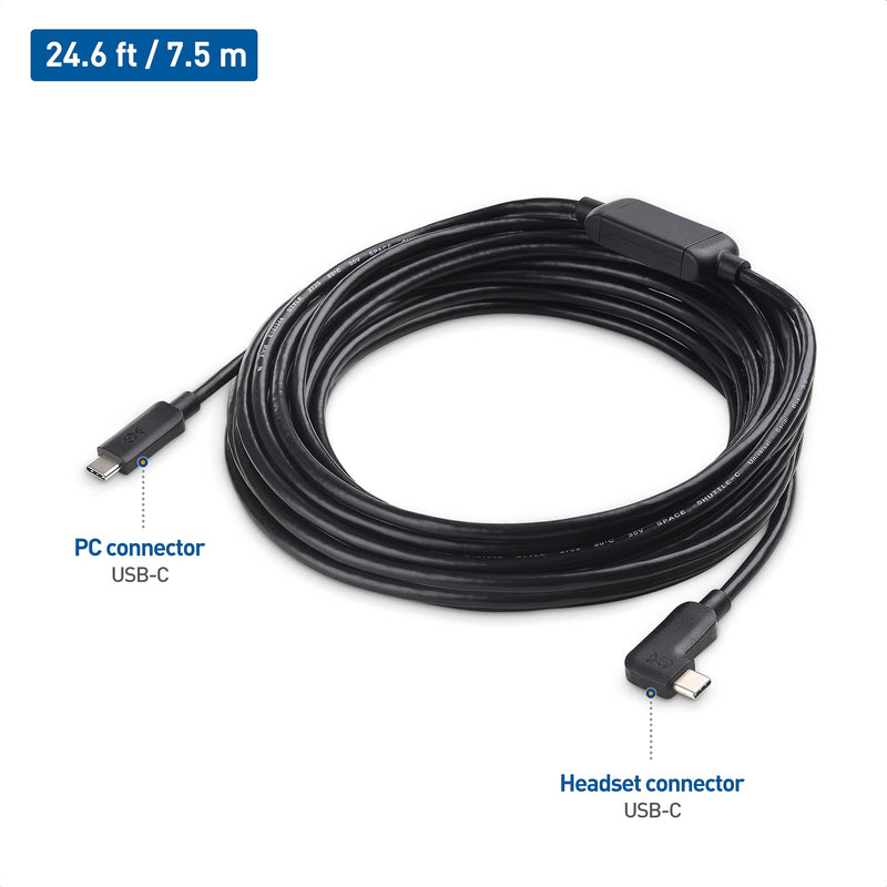  [AUSTRALIA] - Cable Matters Active USB C Cable 24.6 ft for Oculus Quest 2 Headset and Hard Drives (Compatible with Oculus Link Cable Feature) in 7.5 Meters / 24.6 Feet - Not Compatible with Monitors or Docks Black
