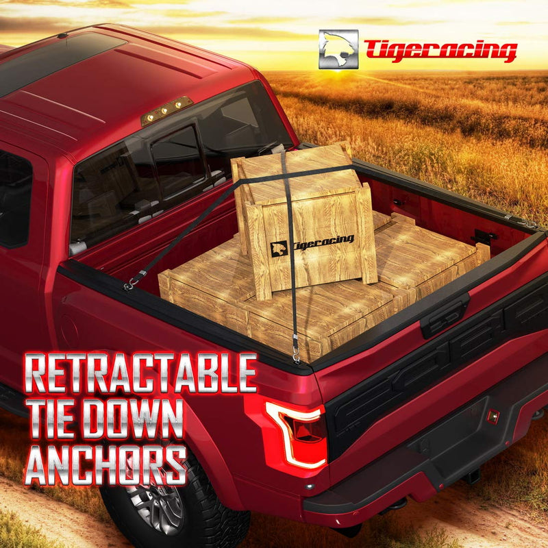  [AUSTRALIA] - Tigeracing 15074252 Tie Down Anchors Retractable Truck Bed Top Side D Ring - All Metal 3000 LBS Capacity (2 Pieces) 15074252(2 Pieces)