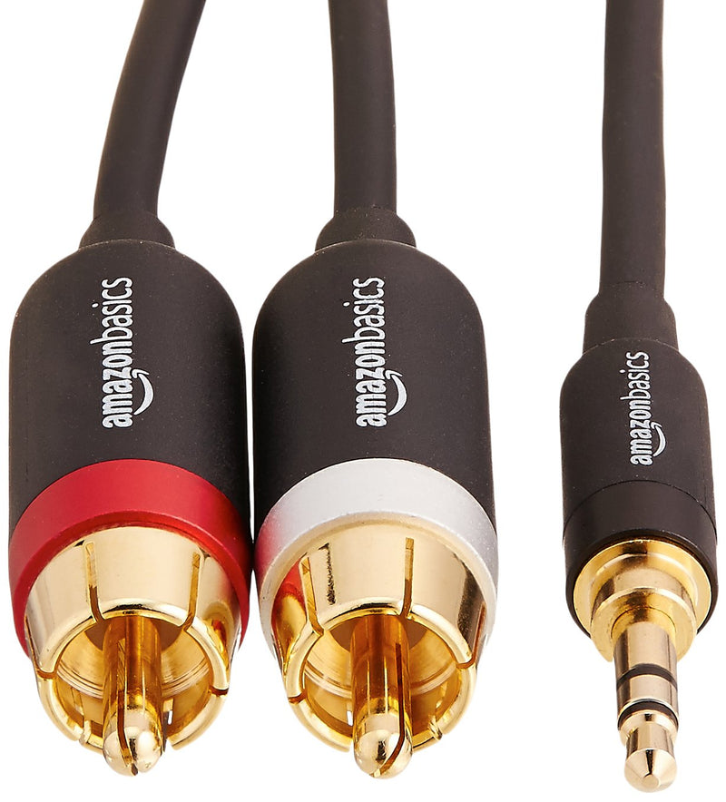 Amazon Basics 3.5mm to 2-Male RCA Adapter Audio Stereo Cable - 4 Feet - LeoForward Australia