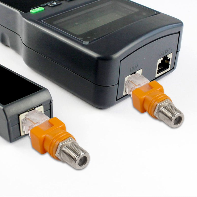  [AUSTRALIA] - MEIRIYFA RF to RJ45 Converter, Coaxial to Ethernet Adapter F Female to RJ45 Male Barrel Coax Couplers Straight Connector for Line Tester (4PCS)