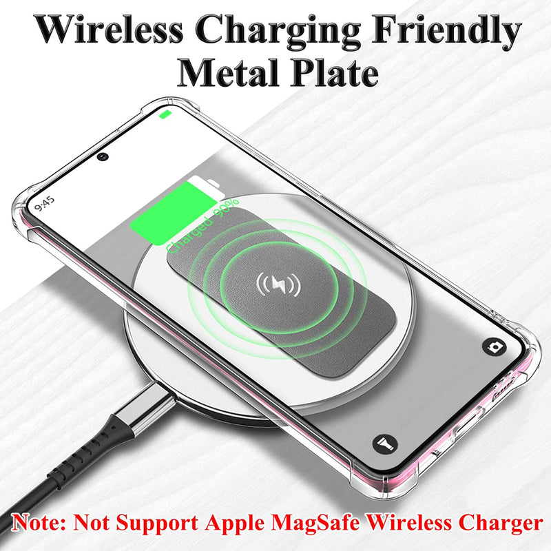 eSamcore Metal Plate for Phone Magnet, Wireless Charging Compatible Phone Metal Plate Sticker for Magnetic Phone Mount Holder for Car [Full Size] for Large Cell Phone 3.3 X 1.7 Inch [1-Pack] 1 Pack Black - LeoForward Australia