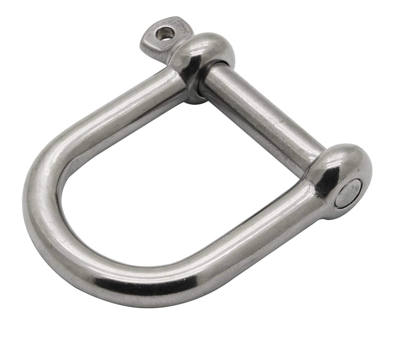  [AUSTRALIA] - Extreme Max 3006.8225.4 BoatTector Stainless Steel Wide D Shackle - 1/4", 4-Pack 1/4"