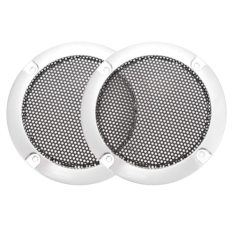  [AUSTRALIA] - uxcell Speaker Grill Cover 3 Inch 95mm Mesh Decorative Circle Subwoofer Guard Protector Black and Silver 2pcs