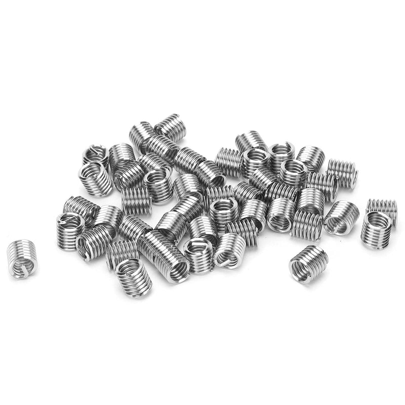  [AUSTRALIA] - 50pcs US Standard 5/16" 18x1.5D Thread Inserts Wire Thread Insert Thread Repair Sleeve Socket Bushing Screw Steel Shell Spiral Wire Helicoil Screw for Automotive Repair