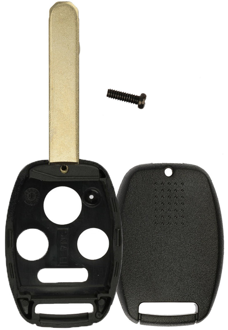  [AUSTRALIA] - KeylessOption Just the Case Keyless Entry Remote Head Key Combo Fob Shell Black