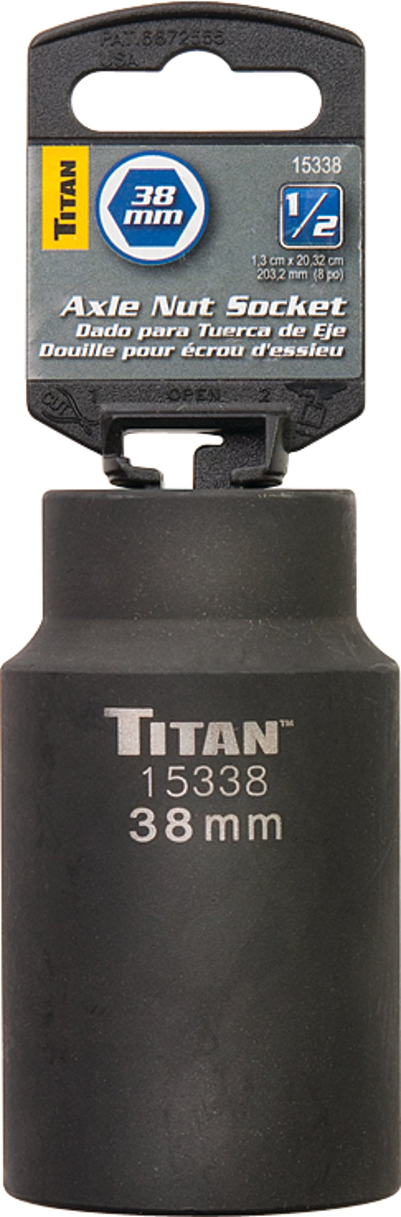  [AUSTRALIA] - Titan 15338 38mm 1/2" Drive 6 Point Axle Nut Socket