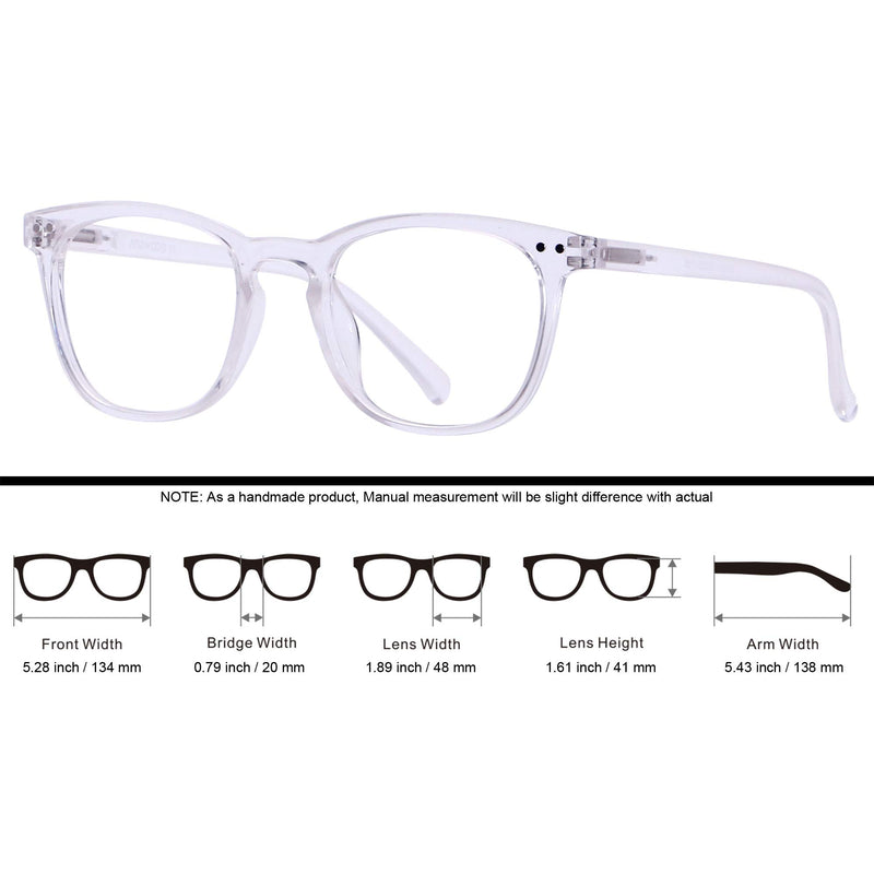 Blue Light Blocking Glasses Women Men Computer Small Face Frame Bluelight Blocker Teens ANDWOOD Square Crystal | Anti-blue Light Lens - LeoForward Australia