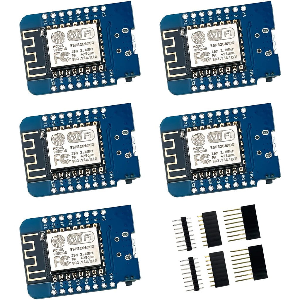  [AUSTRALIA] - Hosyond 5Pcs D1 Mini NodeMcu Lua ESP8266 ESP-12F Wireless Module Internet of Things Development Board Compatible with Arduino/WeMos